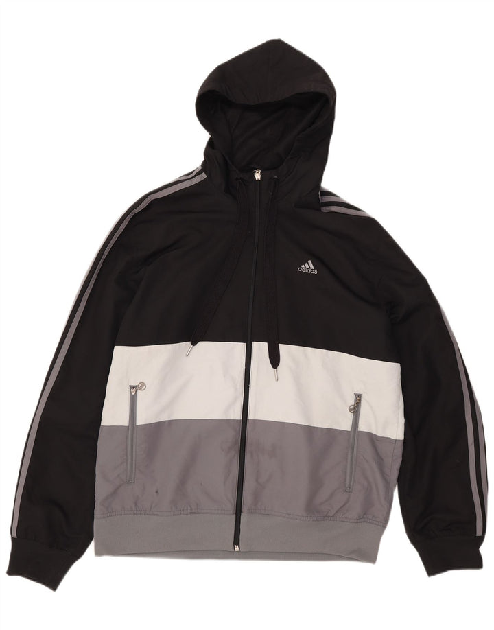 Ανδρική αθλητική φόρμα Adidas με κουκούλα Top Jacket Medium Black Colourblock Polyester