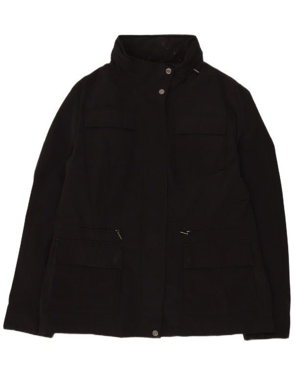 Geox Respira Γυναικείο Μπουφάν με Κουκούλα Utility UK 18 XL Μαύρο Πολυεστέρας