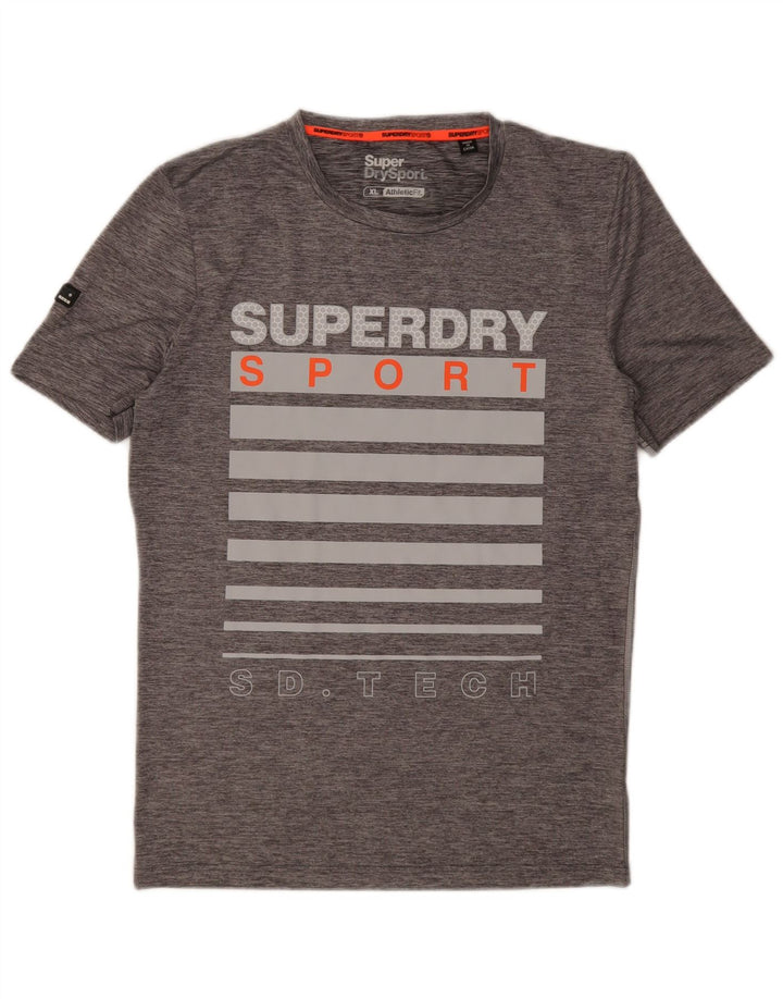Ανδρικό γραφικό T-Shirt Superdry Top XL Grey Flecked