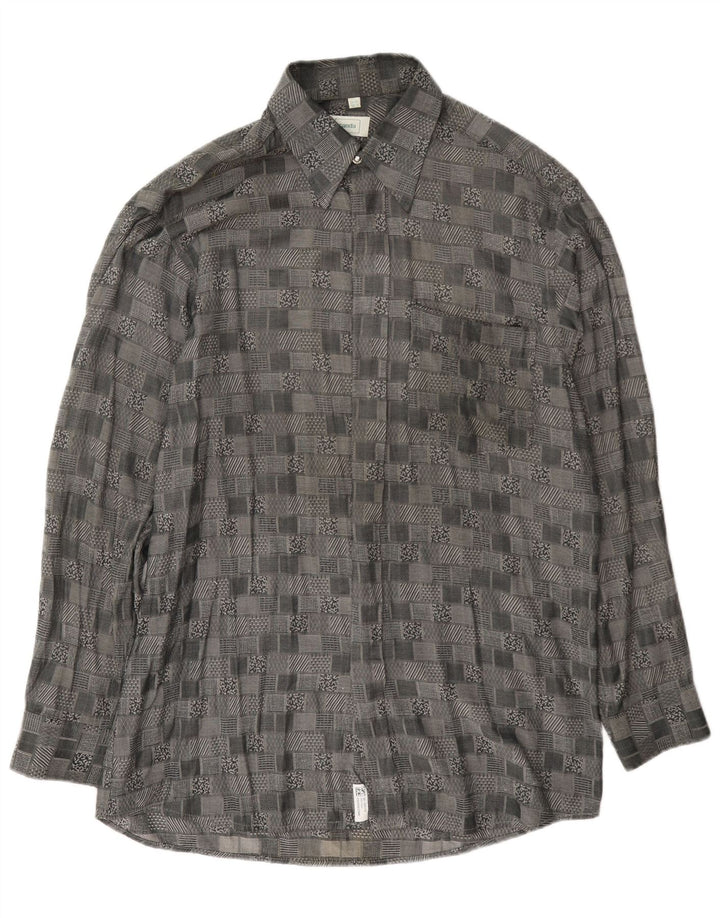 Ανδρικό πουκάμισο Canda 39/40 15 1/2 Medium Grey Geometric