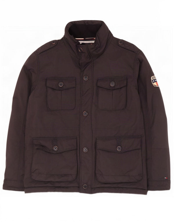 Tommy Hilfiger Ανδρικό Military Jacket UK 40 Large Black Nylon