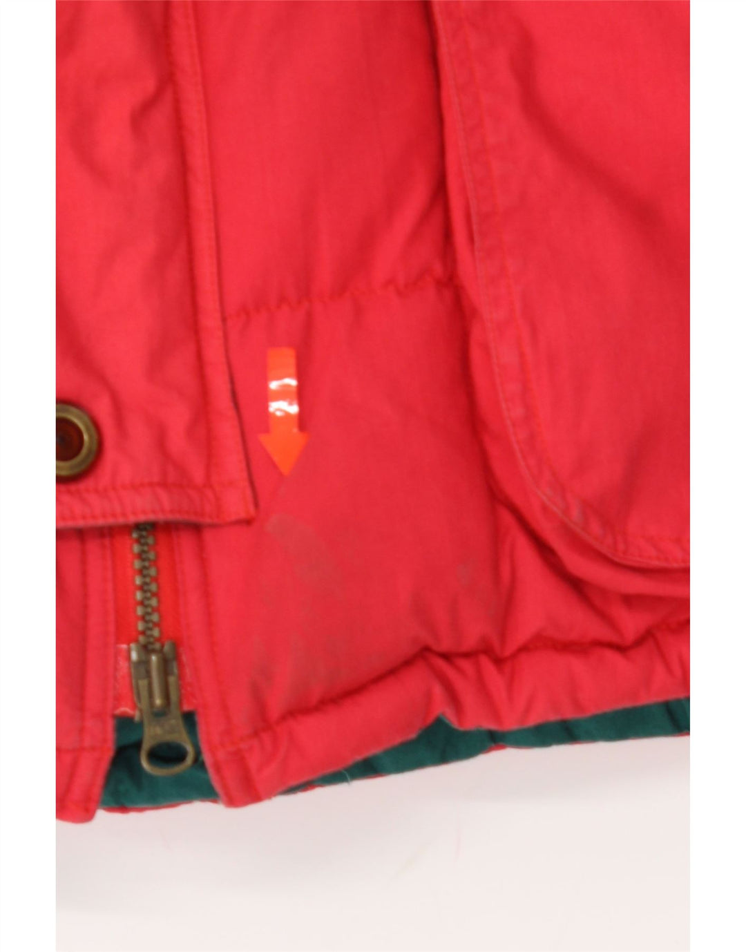 VINTAGE Mens Padded Jacket UK 38 Medium Red Cotton Vintage Vintage and Second-Hand Vintage from Messina Hembry 