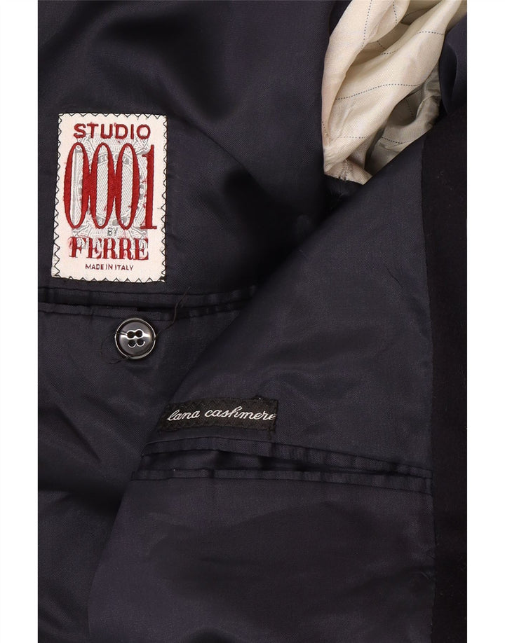 Ferre Ανδρικό σακάκι σακάκι UK 40 Large Navy Blue Wool
