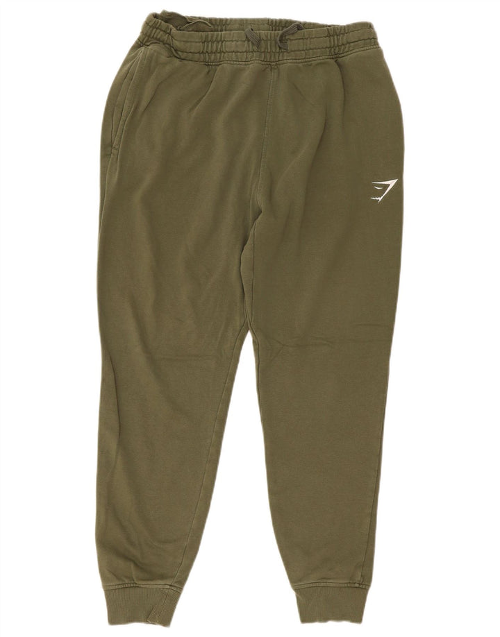 Ανδρική αθλητική φόρμα Gymshark Παντελόνι Joggers Μεσαίο Χακί Βαμβακερό