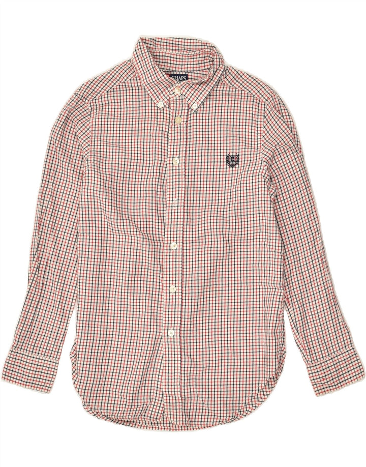 CHAPS Boys Shirt 10-11 Years Medium  Red Check Cotton | Vintage Chaps | Thrift | Second-Hand Chaps | Used Clothing | Messina Hembry 