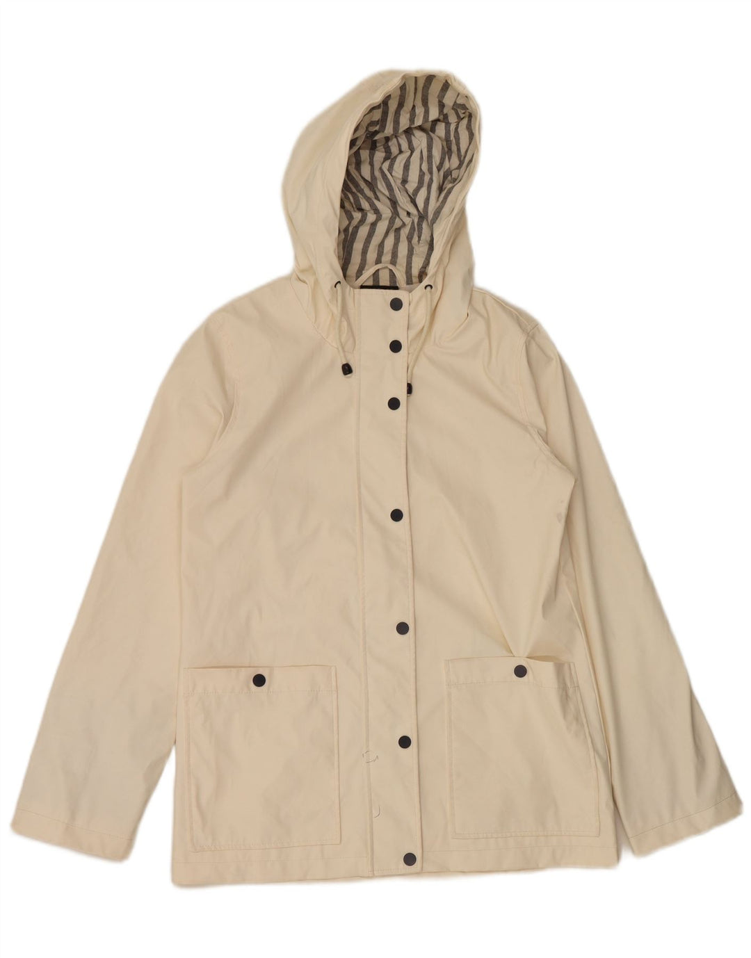 Topshop Γυναικείο μπουφάν βροχής με κουκούλα UK 10 Small Off White