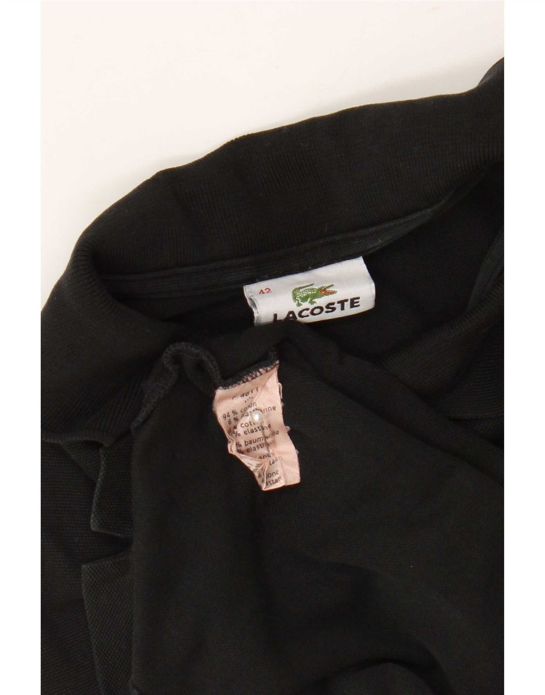 Lacoste Γυναικείο Φόρεμα Polo Νούμερο 42 Μεγάλο Μαύρο Βαμβακερό