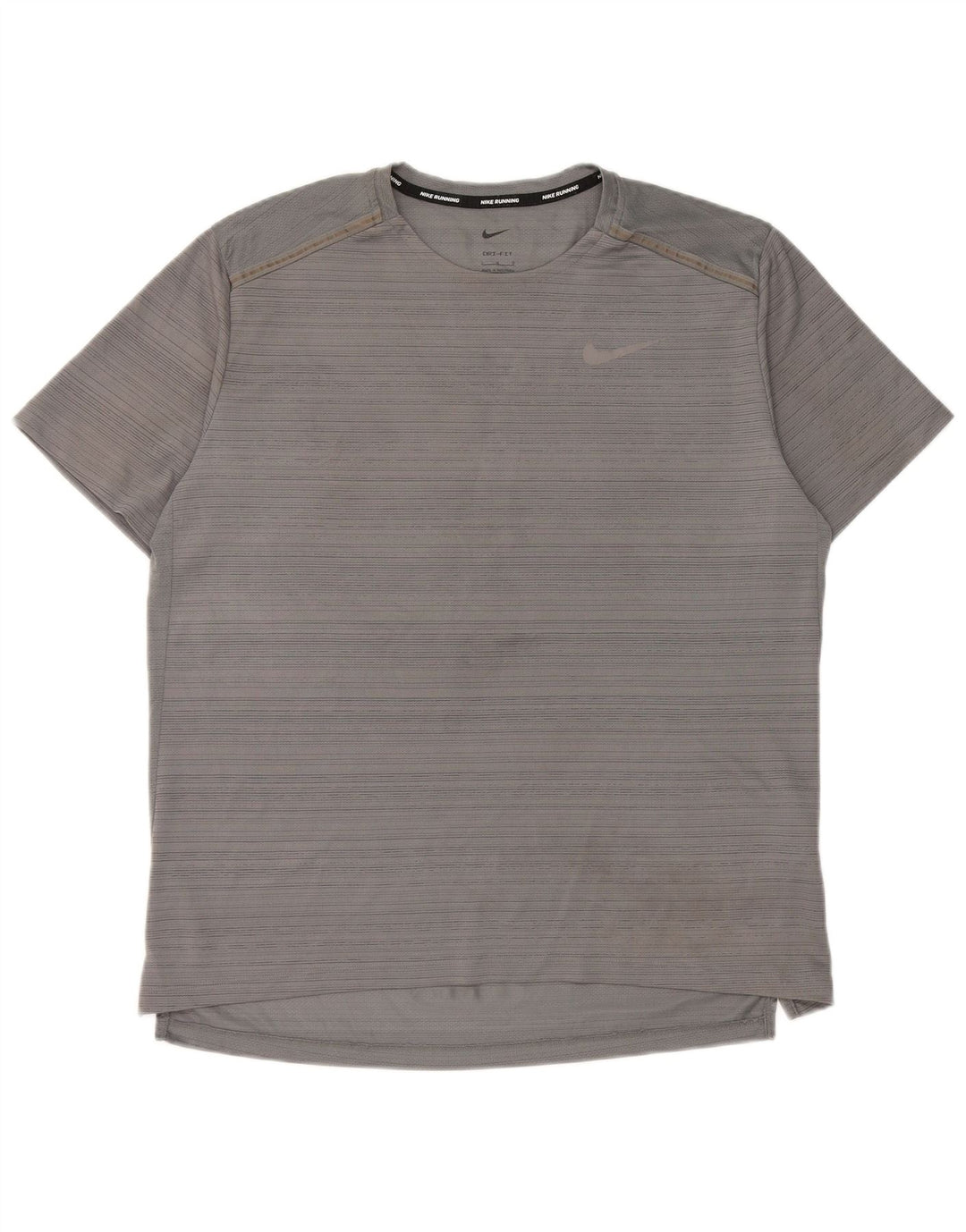Ανδρικό μπλουζάκι Nike Dri Fit Top Large Grey Pinstripe Polyester