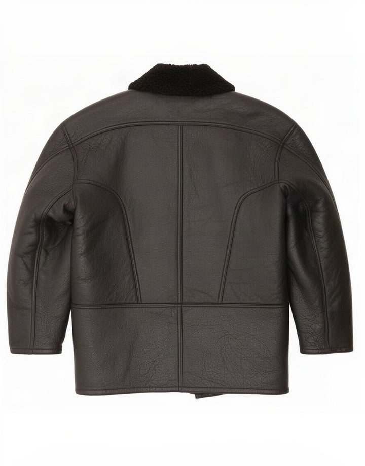 Vintage Ανδρικό Shearling Jacket IT 48 Medium Black