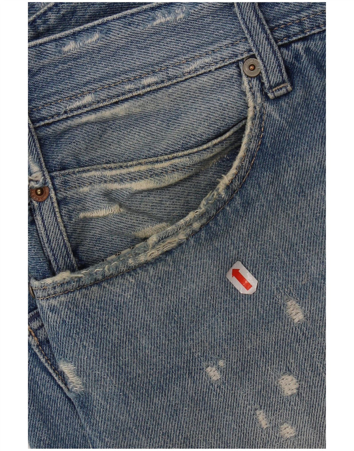 REPLAY Mens 901 Distressed Slim Jeans W33 L34 Blue Cotton