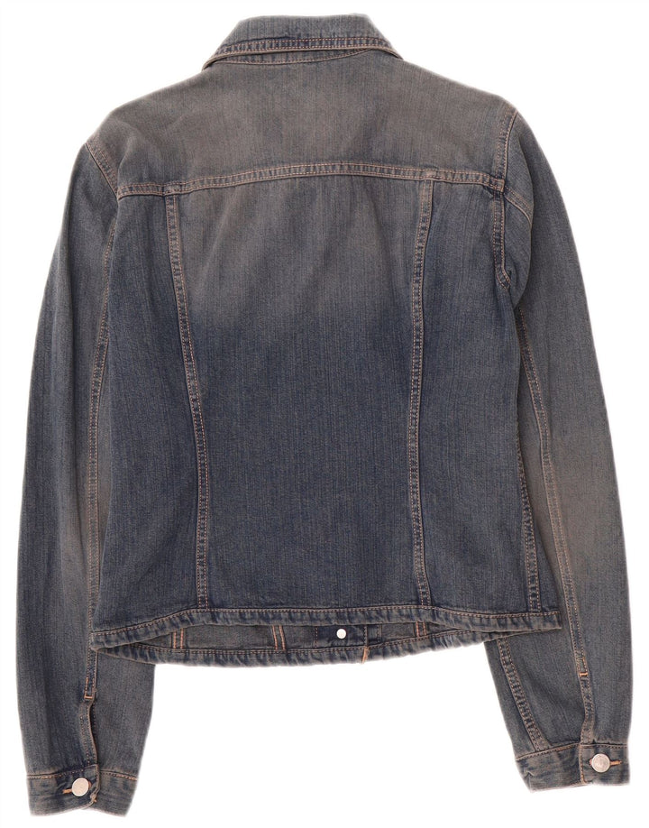 Γυναικείο Τζιν Μπουφάν Benetton Crop UK 14 Medium Blue Cotton
