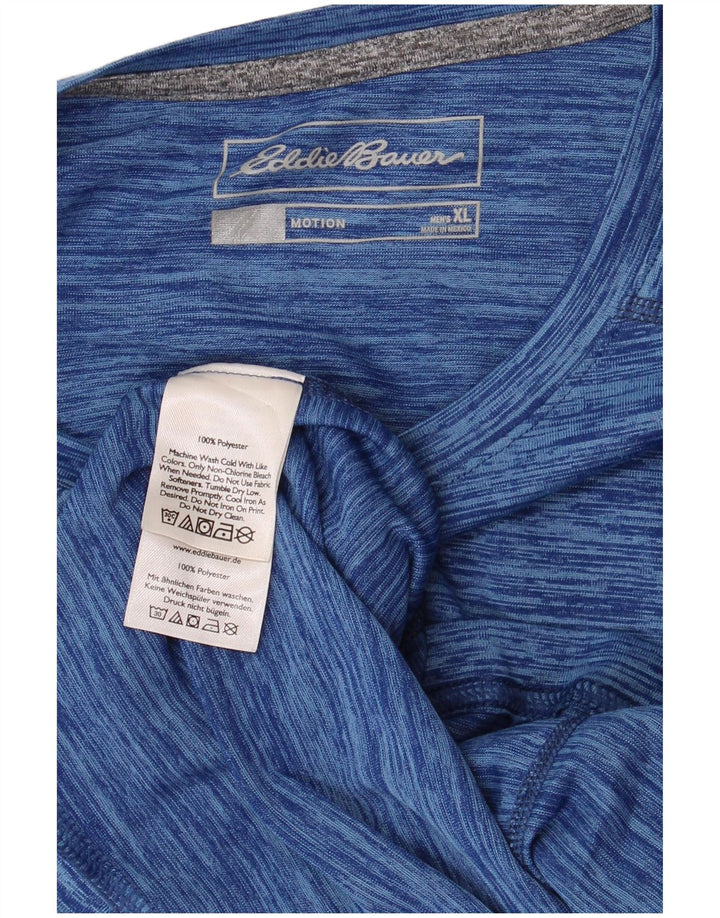 EDDIE BAUER Ανδρικό T-Shirt Top XL Blue Flecked Polyester