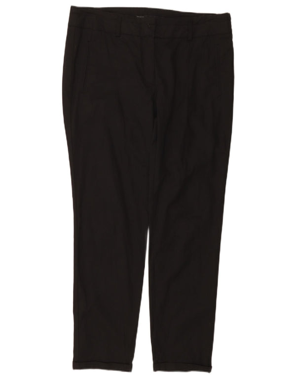 Zara Γυναικείο Slim παντελόνι Chino EU 42 Large W32 L27 Μαύρο βαμβακερό