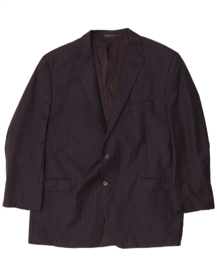 RALPH LAUREN Ανδρικό σακάκι με 2 κουμπιά μπλέιζερ IT 52 XL Μαλλί με ρίγες σε μπλε μπλέ