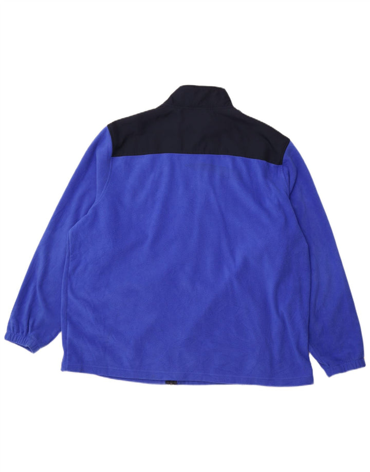 STARTER Mens Fleece Jacket UK 50/52 2XL Navy Blue Colourblock Polyester