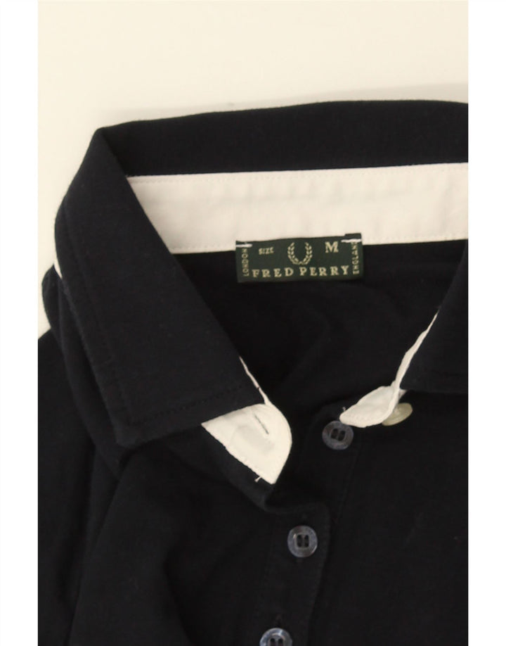 Fred Perry Γυναικείο μακρυμάνικο μπλουζάκι πόλο UK 12 μεσαίο μαύρο