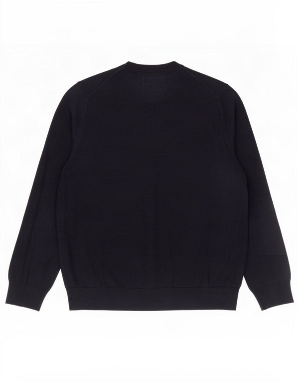 Ανδρικό πουλόβερ Marks & Spencer Crew Neck Jumper XL Navy Blue Cotton