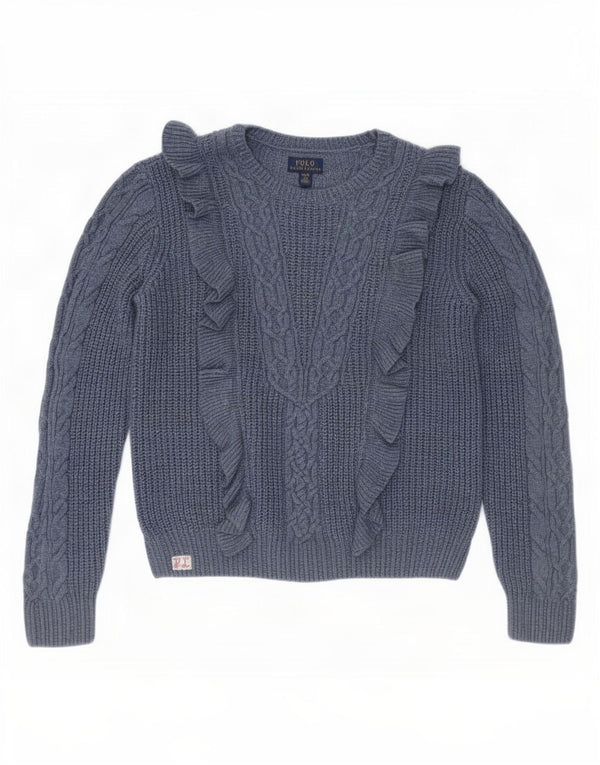 Polo Ralph Lauren Girls Boat Neck Jumper πουλόβερ 15-16 ετών XL Μπλε
