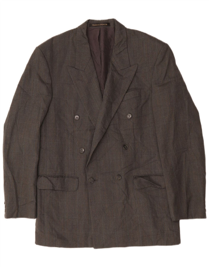 Marks & Spencer Ανδρικό σακάκι με διπλό στήθος UK 40 Medium Grey
