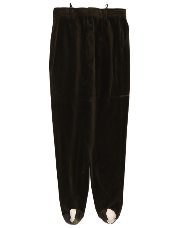 VINTAGE Γυναικείο βελούδινο παντελόνι EU 40 Medium W27 L29 Πράσινο βαμβακερό