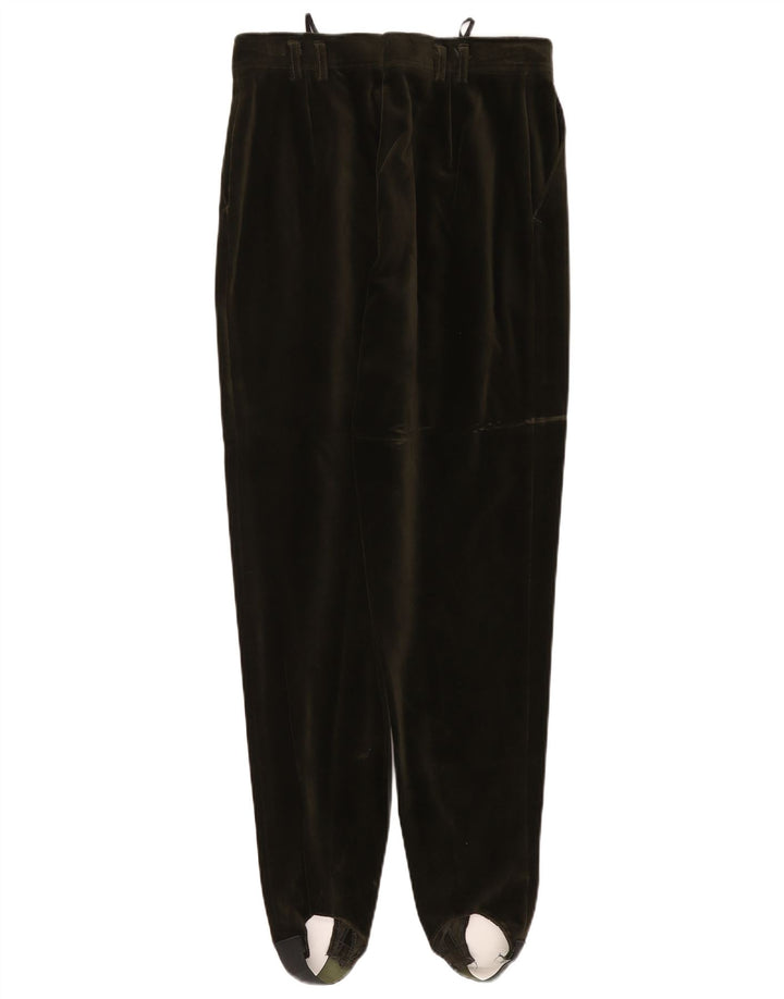 VINTAGE Γυναικείο βελούδινο παντελόνι EU 40 Medium W27 L29 Πράσινο βαμβακερό