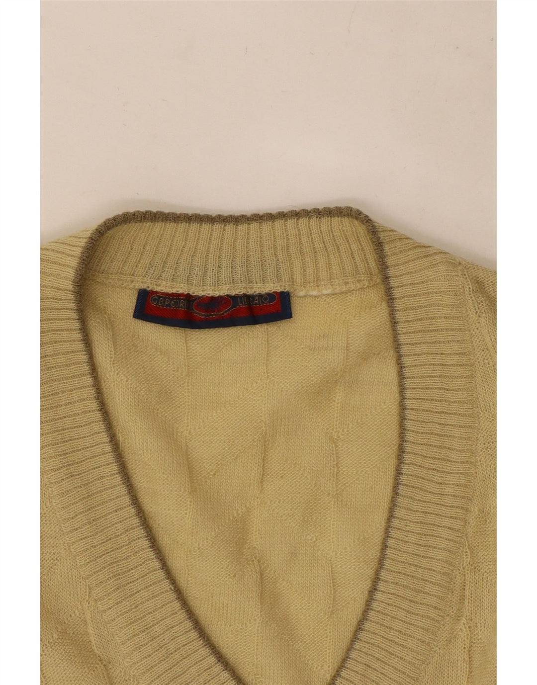 Vintage ανδρικό γιλέκο Tank Top Μικρό Μπεζ
