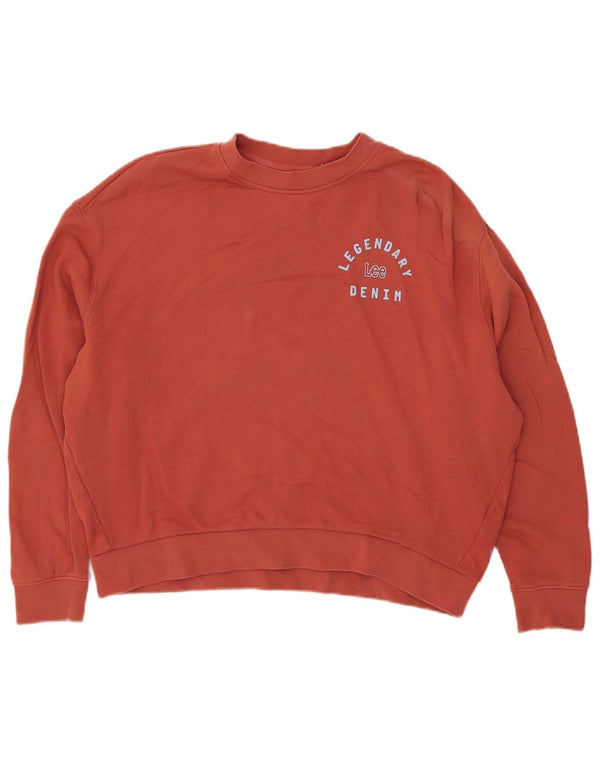 Γυναικεία φούτερ Lee Relaxed Fit Jumper UK 10 Small Red Cotton