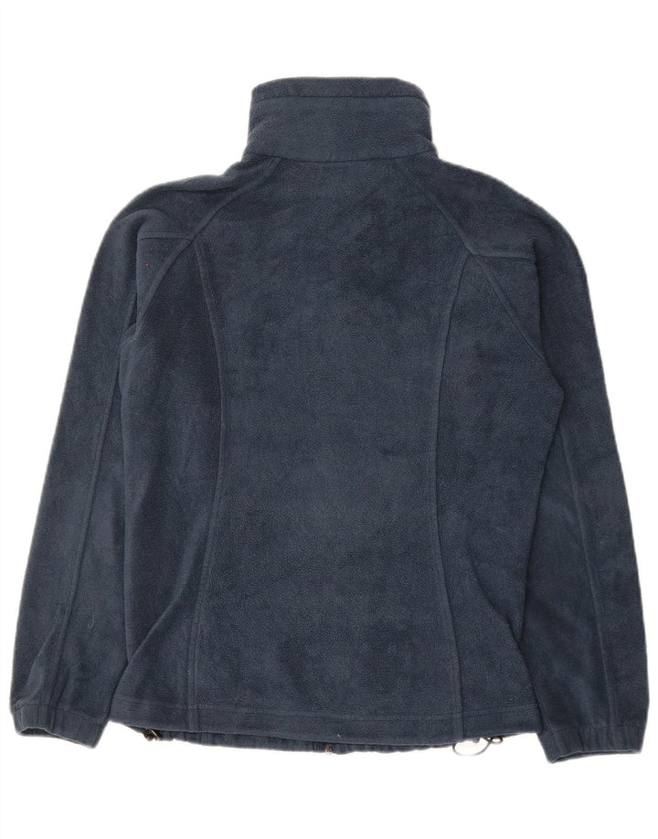 COLUMBIA Womens Fleece Jacket UK 10 Small Navy Blue Polyester