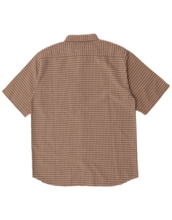 Το ανδρικό κοντομάνικο πουκάμισο North Face Small Beige Check Modal