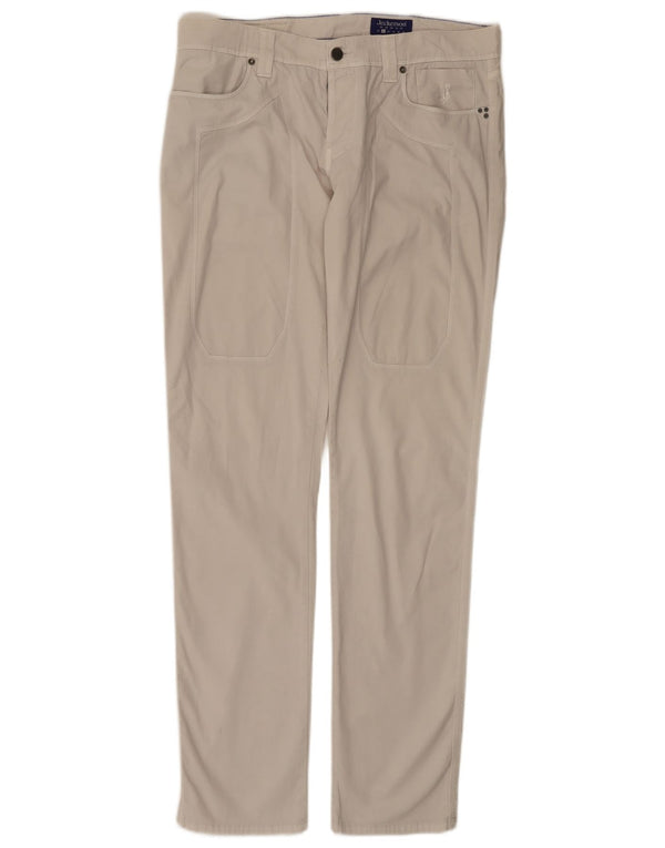 Jeckerson Γυναικείο Slim Casual Παντελόνι W34 L34 Off White