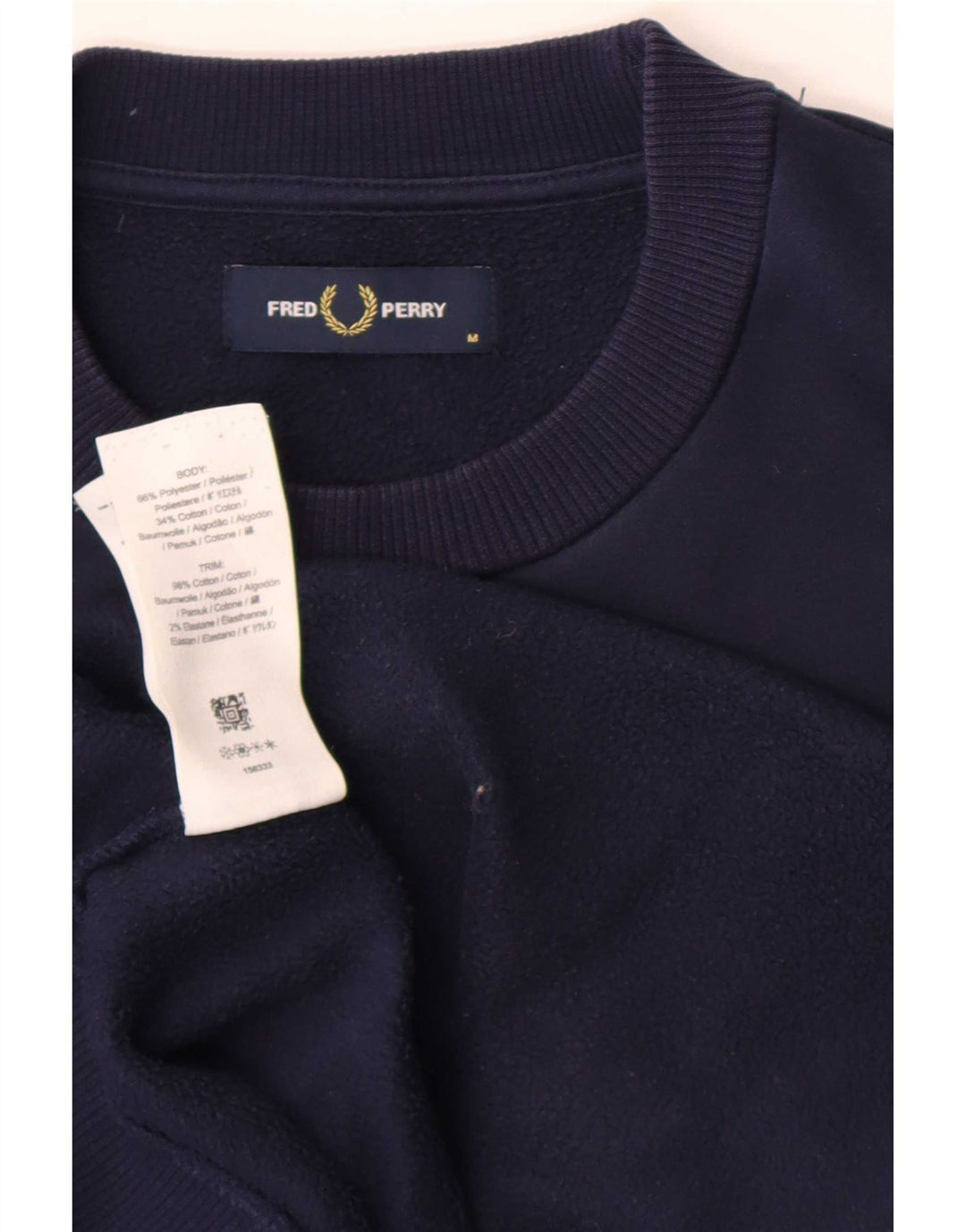 Fred Perry Ανδρικό γραφικό φούτερ Jumper Medium Navy Blue Polyester