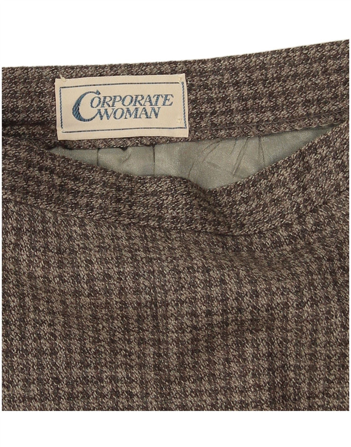 Vintage γυναικεία φούστα σε γραμμή Α W22 2XS Γκρι Houndstooth