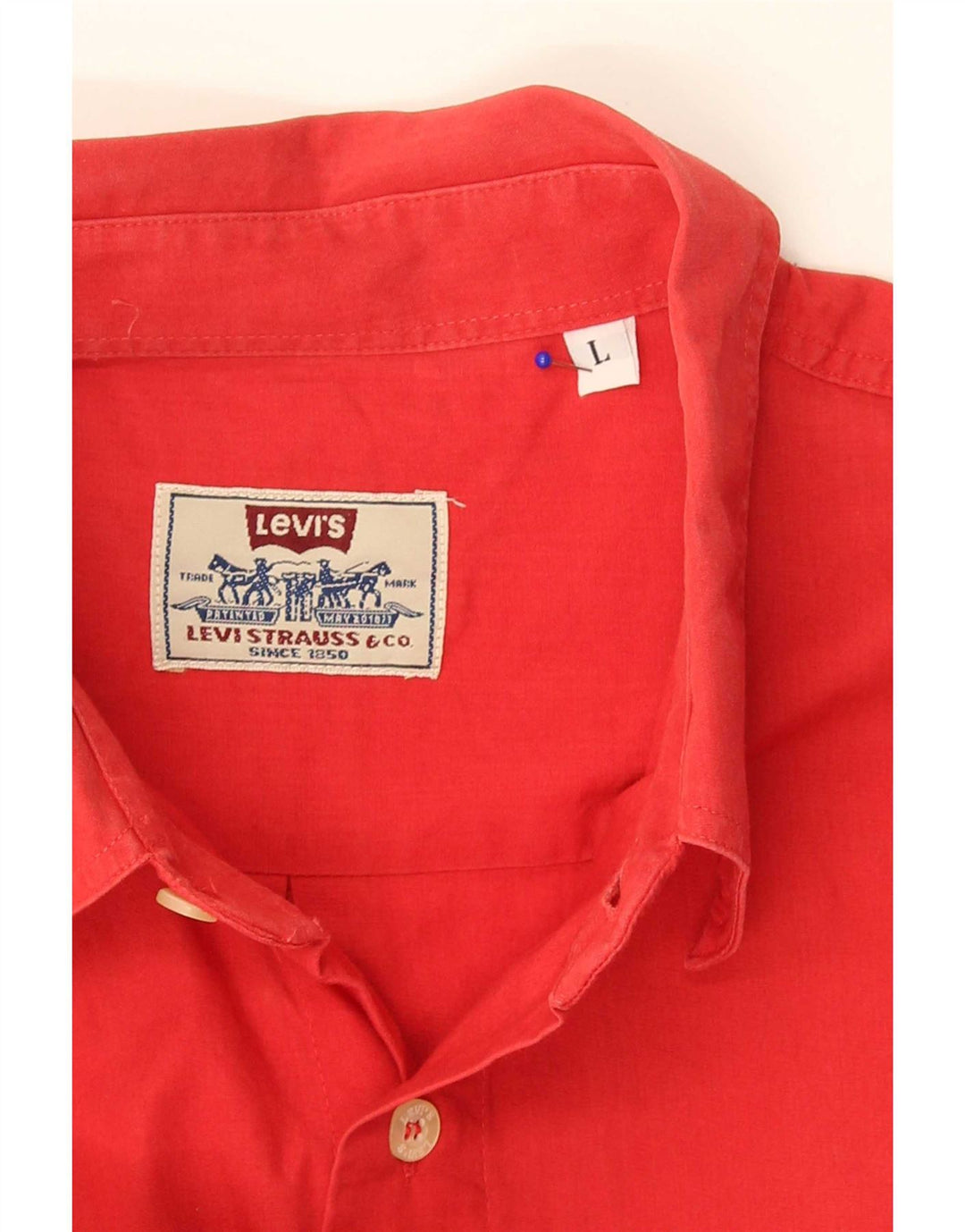 Ανδρικό κοντομάνικο πουκάμισο Levi's κόκκινο μεγάλο