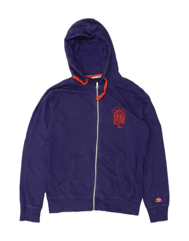 ELLESSE Mens Zip Hoodie Sweater Large Blue Cotton Vintage Ellesse and Second-Hand Ellesse from Messina Hembry 