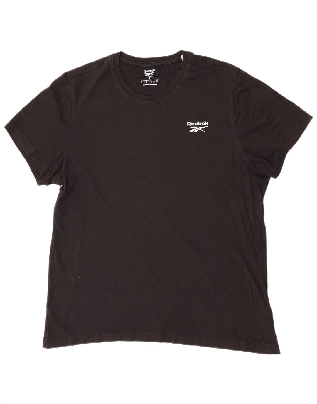 Ανδρικό T-Shirt Reebok Top μεγάλο μαύρο βαμβακερό