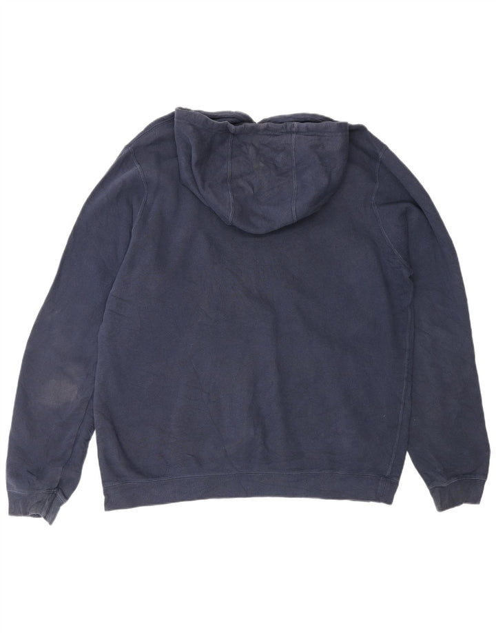 Ανδρικό φούτερ με κουκούλα NIKE, μεγάλο μπλε ναυτικό βαμβακερό