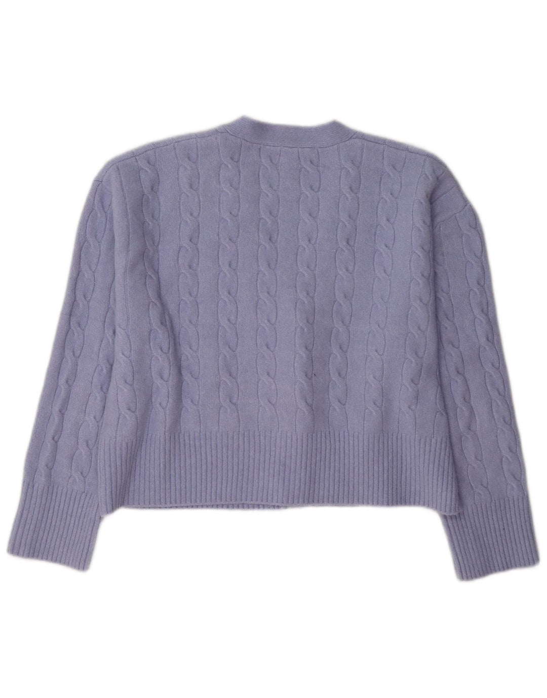 Zara Γυναικεία Ζακέτα Crop UK 14 Medium Purple Polyester