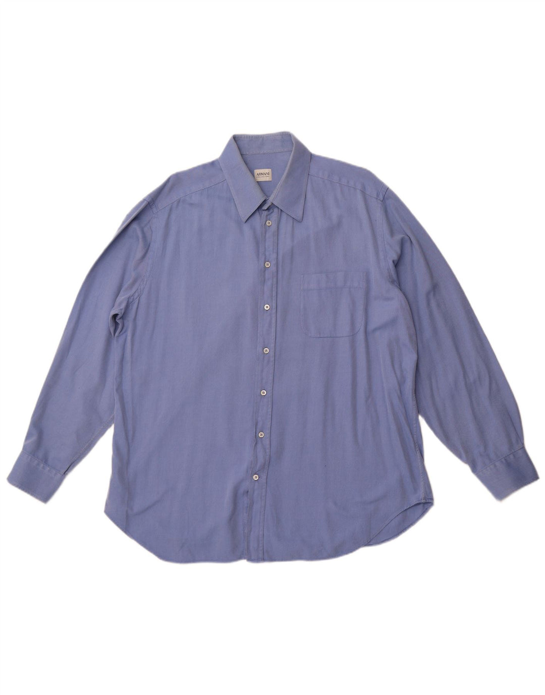 Ανδρικό πουκάμισο ARMANI COLLEZIONI Μέγεθος 44 17 1/2 XL Μπλε ρίγες βαμβακερό