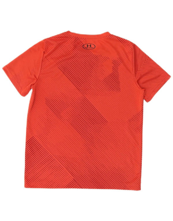 UNDER Armour Boys Heat Gear Graphic T-shirt Top 13-14 ετών κόκκινο ριγέ