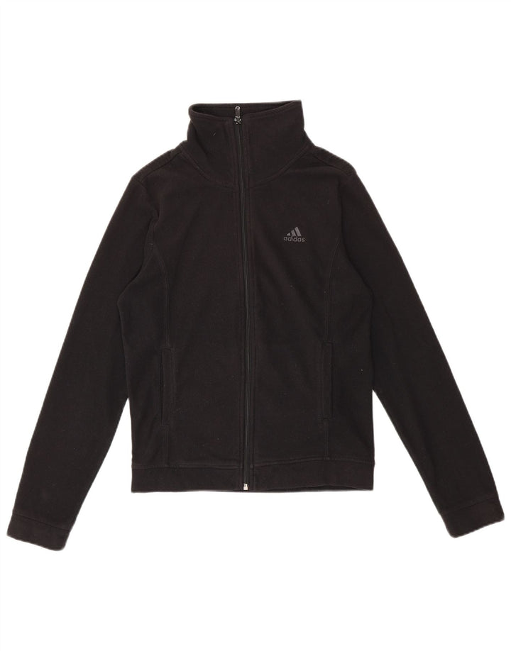 Adidas Γυναικείο Fleece Jacket UK 10 Small Black Polyester
