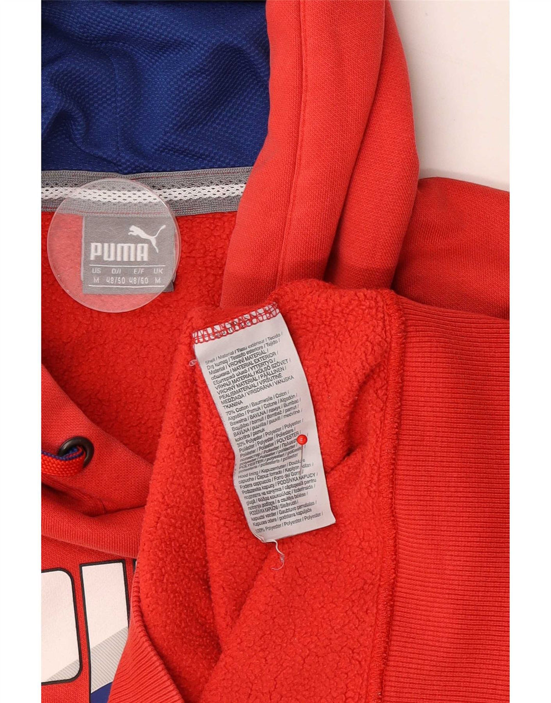 Ανδρικό γραφικό κουκούλα Puma, μεσαίο κόκκινο βαμβακερό
