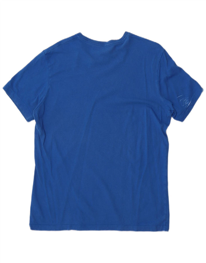 Jack Wills Ανδρικό T-Shirt Κλασική Εφαρμογή Μπλουζάκι από μεσαίο μπλε βαμβακερό