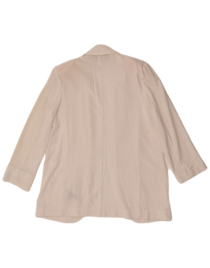 Marks & Spencer Γυναικείο Open Blazer Jacket UK 10 Small White Polyester