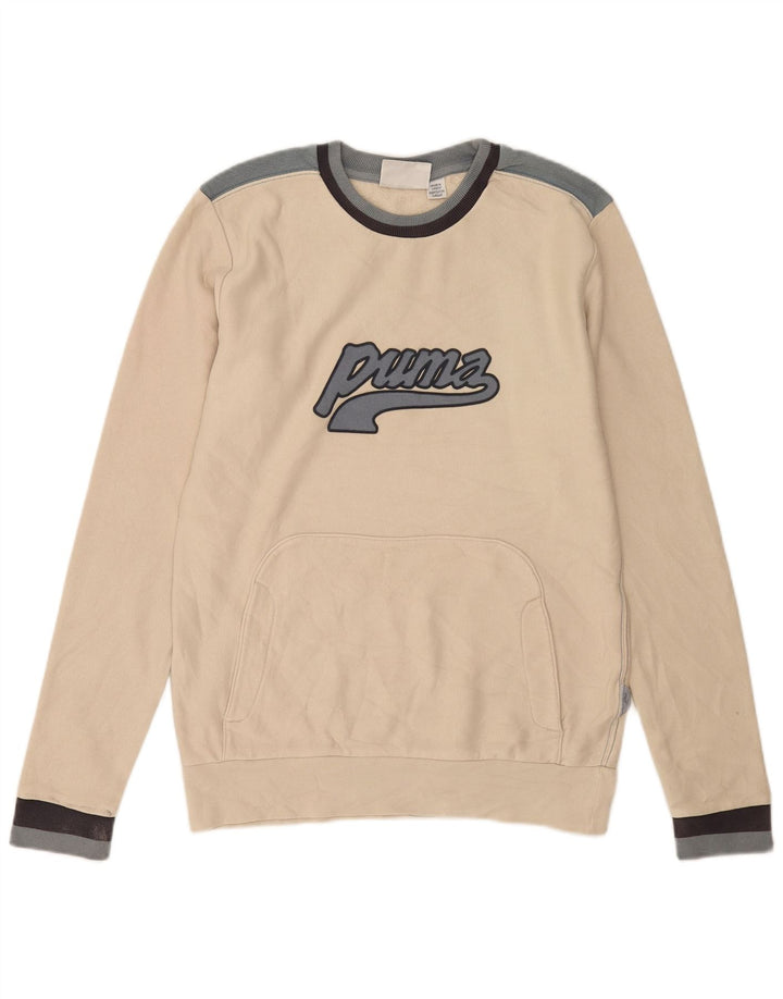 Ανδρικό γραφικό φούτερ Puma, Jumper Small Off White Colourblock