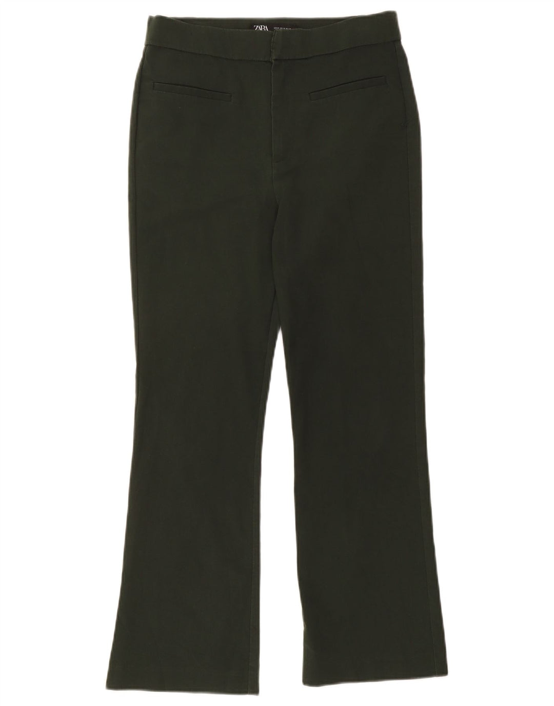 Zara Γυναικείο Bootcut Cropped Παντελόνι Medium W28 L25 Khaki