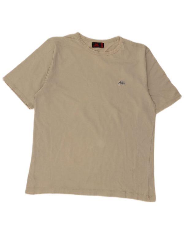 Kappa Γυναικείο T-Shirt Top UK 14 Medium Beige βαμβακερό