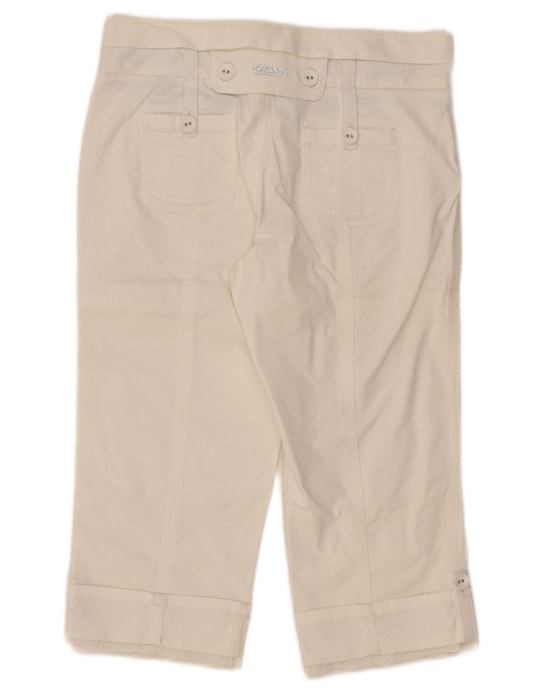 Guess Γυναικείο Παντελόνι Capri W24 L18 Λευκό βαμβακερό