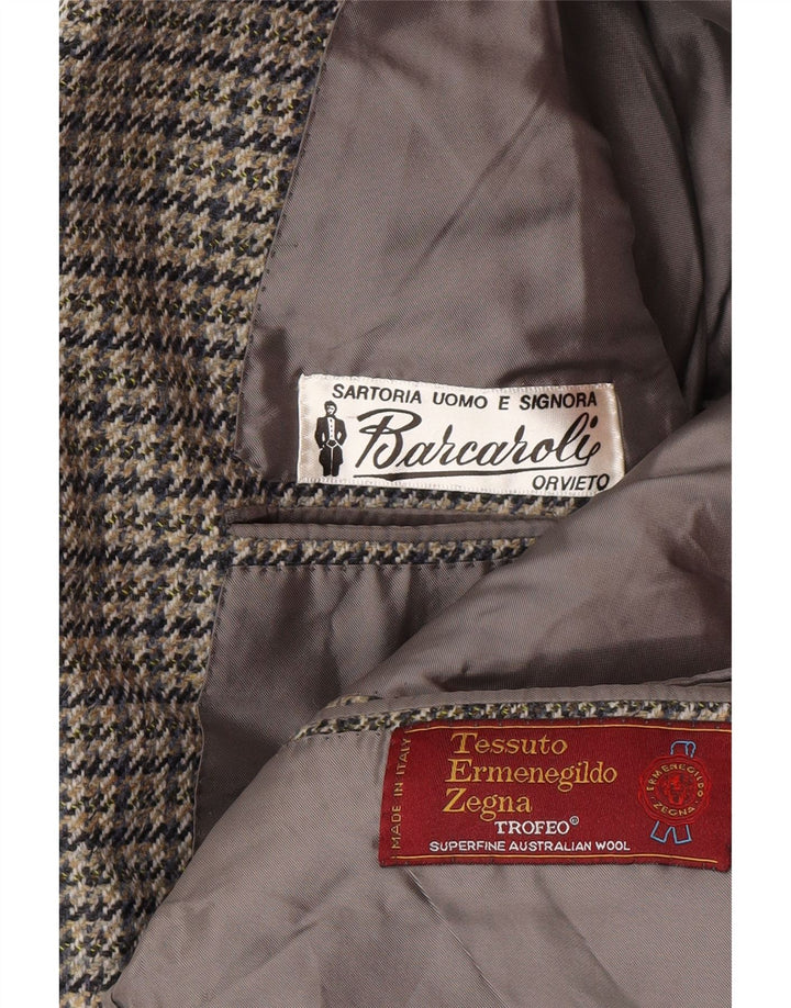 Ermenegildo Zegna Ανδρικό σακάκι 2 κουμπιών UK 40 Medium Grey Houndstooth