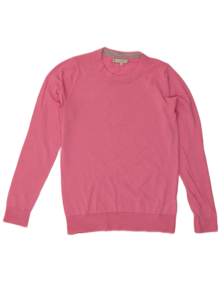 Γυναικείο πουλόβερ HOBBS Crew Neck Jumper UK 12 Medium Pink Wool