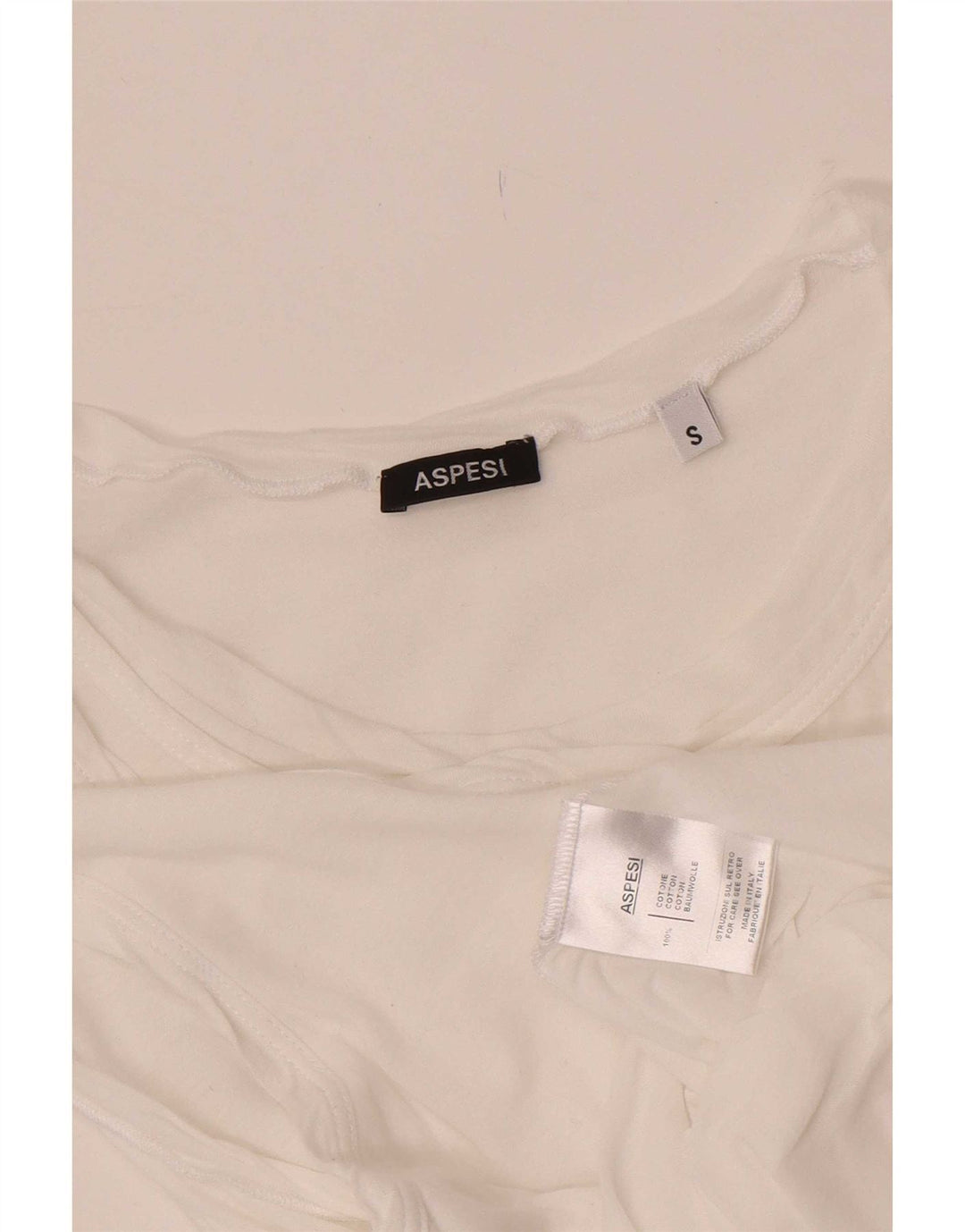 Aspesi Γυναικεία Αμάνικη Μπλούζα Τοπ UK 8 Small White Cotton